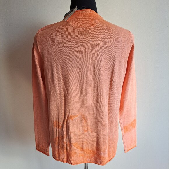 NWT Men's Gionfriddo 100% Cotton Italian Crew Neck Orange Shirt Sweater Size M - Picture 5 of 16
